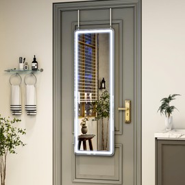 WISSMIELS Full Length Mirror with LED Lights - 48"x 16" LED Mirror Full Length Floor Mirror Full Body Mirror for Bedroom Wall Mounted Free Standing