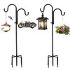 2 PCS Adjustable Double Shepherds Hook for Outdoor 47 inch