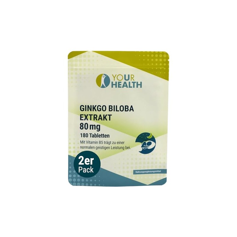 GINKGO BILOBA EXTRAKT (EP10.0) 80 mg mit Viatmin B5-360 Kapseln