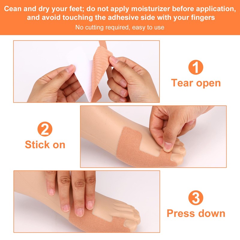 40pcs Pre Cut Kinesiology Tapes for Big Toe