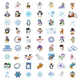 Winter Stickers for Kids - Snowflake Stickers - Winter Party Favors for Kids - Penguin Stickers, Snowman Stickers, Polar Bear Stickers, Reindeer Stickers - Winter Holiday Stickers (167 Pcs)