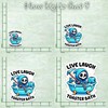 314PI Live Laugh Toaster Bath Sticker, Snarky Skeleton Stickers, Water