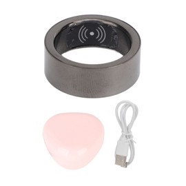 Smart Ring Sleep Fitness Tracker Pedometer Waterproof Exquisite Vibration Alert Smart Health Ring for Gift Black 21