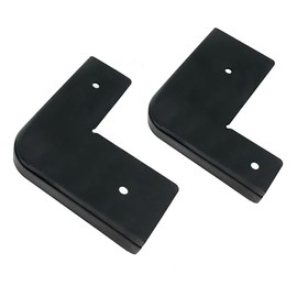 RV Slide Out Corner Cover, Plastic Corner Cover Trim for Campers Trailers, Impact & UV Resistant - Black (2 Pack)