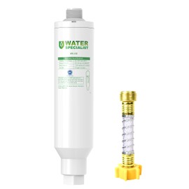Waterspecialist Garden Hose Water Filter with Hose Protector, Compatible with Mist Cooling System, Reduces Chlorine, Bad Taste and Odor for Gardening and Pets.