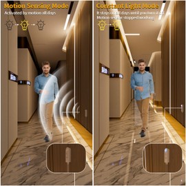 PAUTIX COB - Tira de LED con sensor de movimiento, 5 V USB de cinta de luz LED 4000 K, blanco natural, 9.84 pies, CRI85+ súper brillante, 960 LED, tira de luz LED regulable activada por movimiento