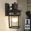 Motion Sensor Outdoor Wall Lantern with Remote Control, Dusk to