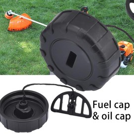 2PCS Black Fuel Tank Gas Cap Oil Filler Cover Compatible with Stihl MS170 180 017 018 Chainsaw Parts Car Replacement Accessories