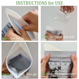 Centhird Disposable Urine Bags, 700 ml Portable Urine Bag, Pack of 20, Vomit Bags for Camping, Travel, Outdoor, Travel, Emergency, Car, Super Absorbent Urine Bag for Men, Women, Children, Patients