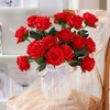 Nubry 50pcs Artificial Silk Roses Bulk,Fake Roses Flower with Stems
