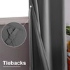 XWZO Blackout Curtains Shades Window Curtain Panels with Tiebacks- Noise