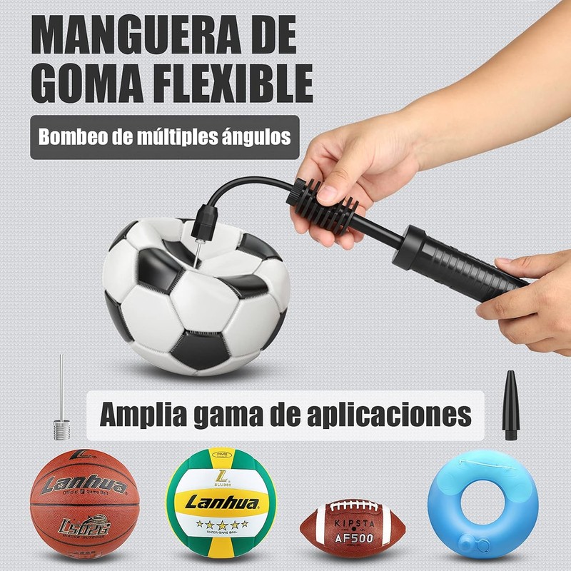 Diyife Bomba de Aire Manual para Inflar Balones, Entrada Aire
