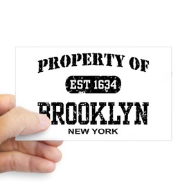 CafePress Property of Brooklyn Rectangle Bumper Sticker Car Decal