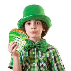 JUESMOS St Patrick's Day Bingo Cards 24 Players St. Patrick's Day Bingo Game for Kids Adults Festive Irish Themed Party Games Supplies Favors for Family School Classroom Game Activities