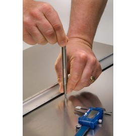 Spring Tools Professional High Speed Steel Center Punch - Marks Hardened Steel & HARDOX 450 - True Tempered Tip - 3500 LBS Impact Force - Spring Punch