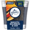 Glade 1-Wick Scented Candle Jar, Smooth Bourbon & Oak, Air
