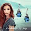 POPLYKE Abalone Shell Filigree Teardrop Drop Dangle Earrings Sterling Silver