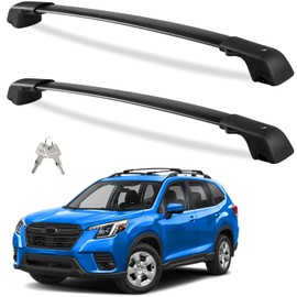 Tuyoung Lockable 220lbs Roof Rack Cross Bars Compatible with Subaru Forester 2014-2024 (Not for Wilderness), Heavy Duty Aluminum Metal Lock Roof Rails Crossbars Rooftop Cargo Bars Luggage Racks