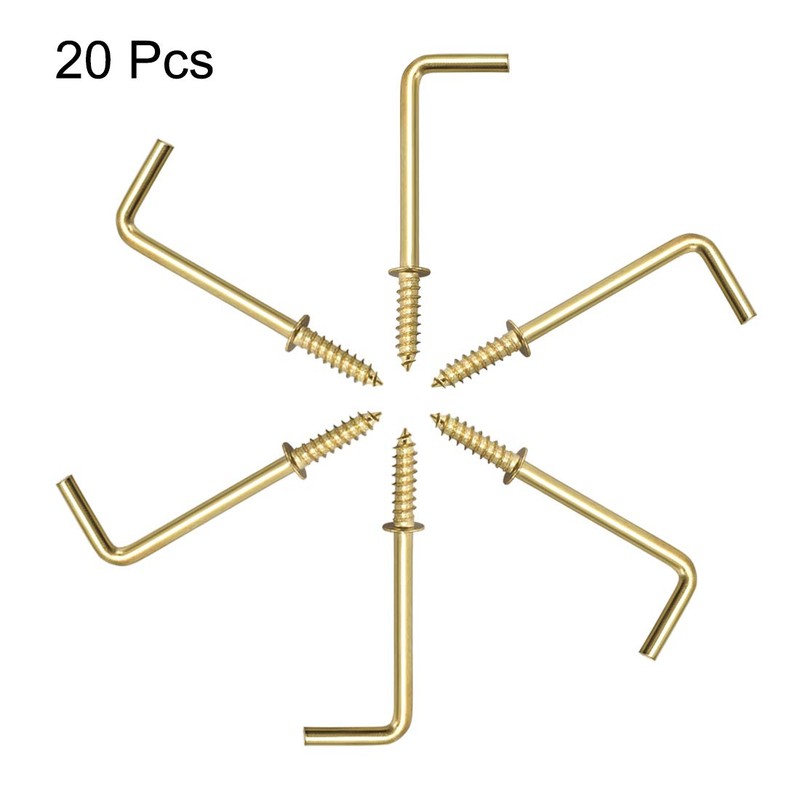 sourcing map Screw Hooks Ceiling Hooks Self-Tapping Screw-In Hooks with