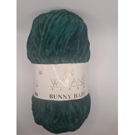 Wolans Bunny Baby Chenille Style Yarn Wool 70 Colours Available 100g Balls (Forest Green Col 70)