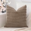 OTOSTAR Corduroy Decorative Throw Pillow Covers 22x22 Inch Super Soft