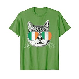 St. Patrick's Day T Shirt Cat Irish Flag Ireland Men Women T-Shirt