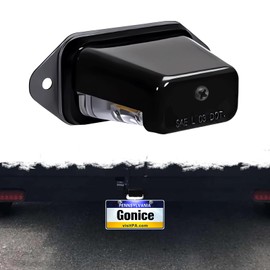 Gonice Super-Bright LED License Plate Light - 6-SMD Universal Fit for Truck Trailer Van RV SUV Boat - Under Hood Light - DOT Compliant, 12V-24V DC Waterproof