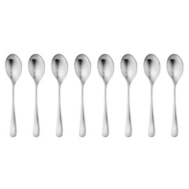 Robert Welch Radford Satin Cutlery Coffee/Espresso Spoon, Set of 8. Suitable for Espresso, Small Coffee. Made from Stainless Steel. Dishwasher Safe.