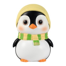 Bicuzat Cute Penguin Shaped Piggy Bank Coin Bank Money Bank Resin Money Saving Bank for Penguin Lovers Children Home Decoration