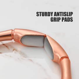 POKOTO Bag Hook Hanger, Holds Up to 33LB, Purse Hook for Desk, Under Table Bar Handbag Hanger, ledges, etc. Stylish Purse Holder Storage, Handbag Clips Hooks Holder Ring (S-Matte Rose Gold)