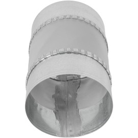 Repa Market 4" Inch Round Female Fit Noise Control Duct Connector with Flexible Soft Plastic Center – Coupler for HVAC Ducting, Dryer Vent Connector, Ventilation System – Galvanized Steel Extension