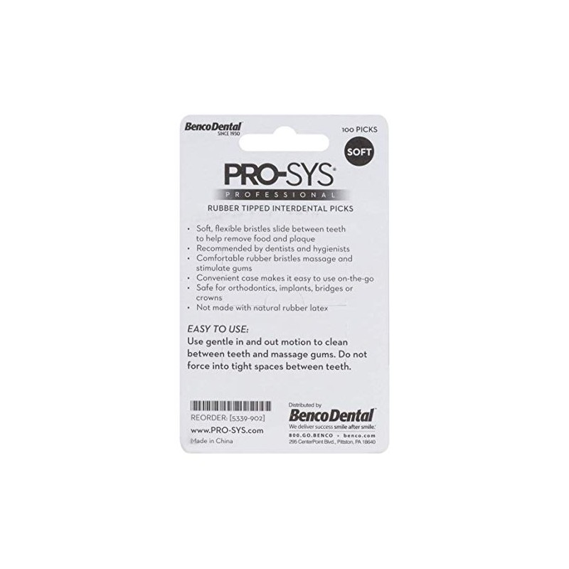 PRO-SYS® Soft Rubber Tipped Latex-Free Interdental Picks - 200 ct.