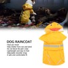 Dog Raincoat Waterproof Transparent PVC Brim Adjustable Hooded Dog Rain