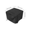 Outanaya Square Fire Pit Cover for Outdoor Gas Table Durable