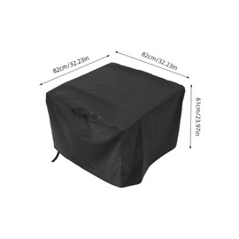 Outanaya Square Fire Pit Cover for Outdoor Gas Table Durable Oxford Cloth Fit Protects from Dirt and Weather Elements for Patio Use