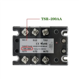 BVAKEIDZE TSR SSR-10AA 25A 40A 60A 80A Three Phase SSR Solid State Relay AC Control AC 480V 70-280V Input Aluminum Radiator Heat Sink 1Pcs (Size : 200A)