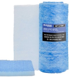 Master Elite Premium Paint Spray Booth Exhaust Filter Roll, 48" x 100' - 18 Gram Heavy-Duty Fiberglass Paint Arrestor - Captures Traps Overspray Paint Particles in Auto Car Autobody Refinish Booths