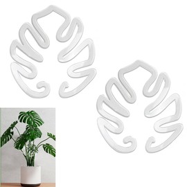 2Pcs Monstera Grapple,Monstera Leaf Plant Support,Turtle Shell Bamboo Clamp Set,Unique and Aesthetic Monstera Plant Support Ring,Plant Stakes, Keeps Plants Tame and Growing Vertical (A)