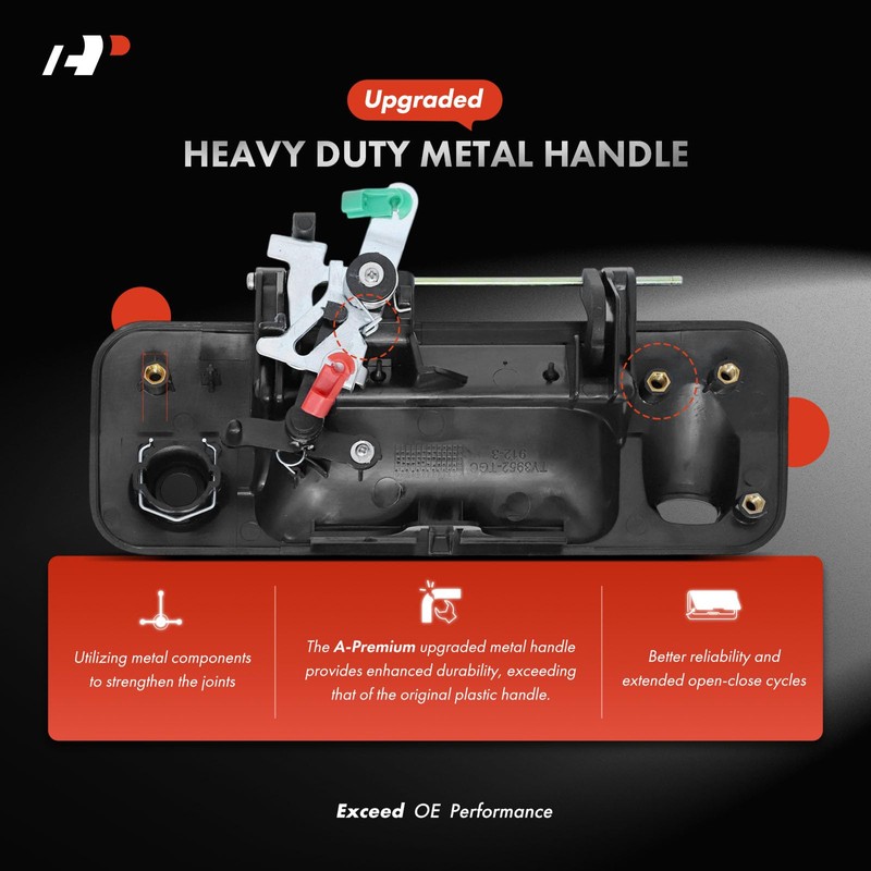 A-Premium - Upgraded Metal Tailgate Handle - Compatible with Toyota
