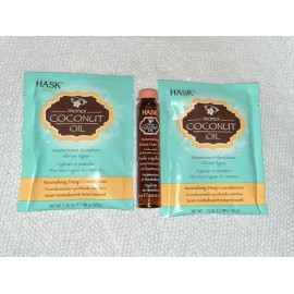 Hask Keratin Coconut Smoothing Deep Conditioner With Hair Oil Set Of 3.