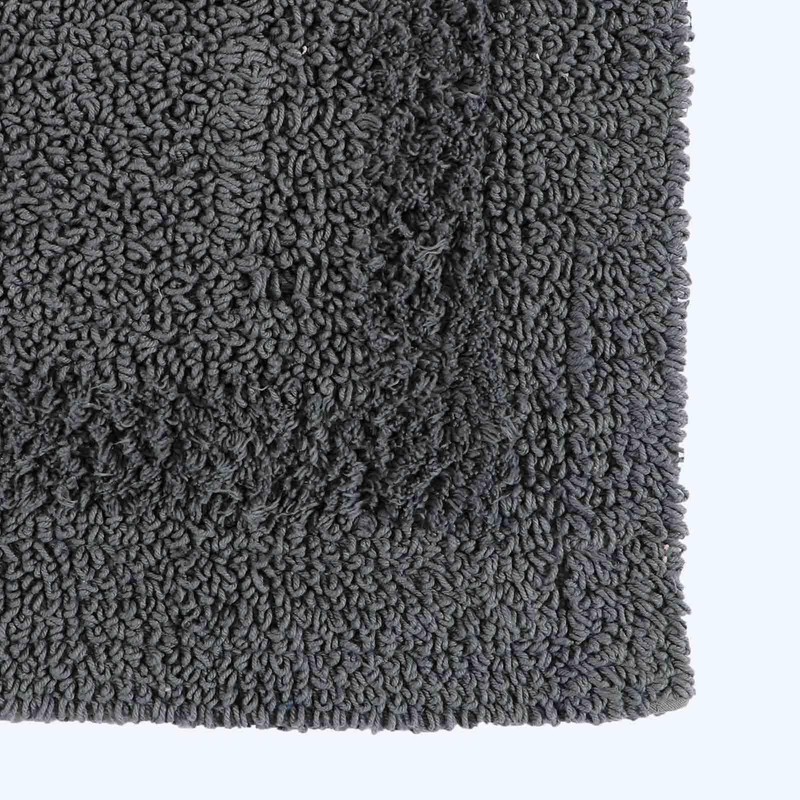 Homescapes Premium Toilet Mat, Grey, Cotton Bath Mat 50 x
