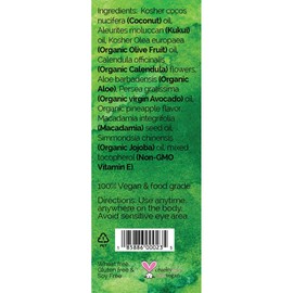 Bodyceuticals Kukui Pineapple Body + Hair Oil Hawaiian Body Oil + Glowing Skin Treatment Nutrient-Rich Botanicals - Moisturization For All Skin Types - Non-GMO, Vegan, Wheat-Gluten-& Soy-Free - 3.5oz