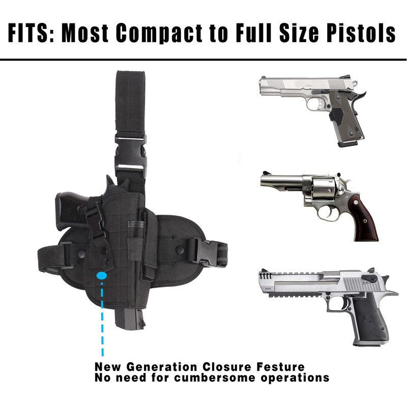 Drop Leg Holster Right Handed - Airsoft Holster with Magazine