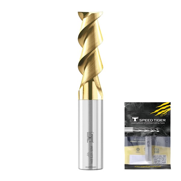 SPEED TIGER Carbide Square Nose End Mill with ZrN Coating