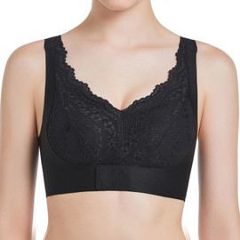 APIKIE Bra, Front Hook, Newly Developed Front Hook, Supervised by Mammary Gland Experts, 3D Cup, Ideal Cleavage Makeup, Seamless Bra, Large Size, Front Hook, Plunging Bra, Wireless, Supportive Feel,