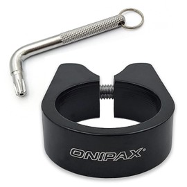 ONIPAX Anti-Theft Bicycle Seat Post Clamp Aluminum Alloy 31.8MM Black (31.8mm)
