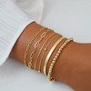 SUFOPE Gold Bracelets for Women,14K Gold Plated Stackable Bracelets Trendy