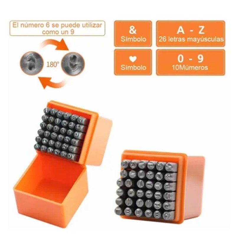 37Pcs Number Letter Punch Set Letter and Number Metal Stamping