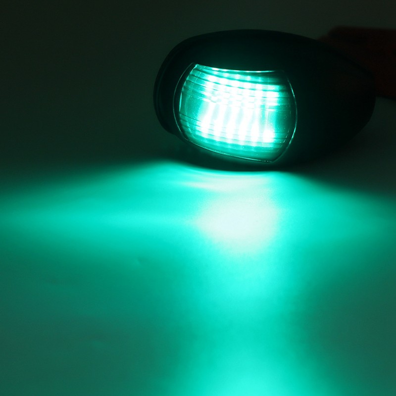 2pcs Waterproof Boat Navigation Light Green Red Marine LED for