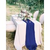 Tomeurperf 24 Packs Cheesecloth Table Runner Royal Blue,10Ft Gauze Boho